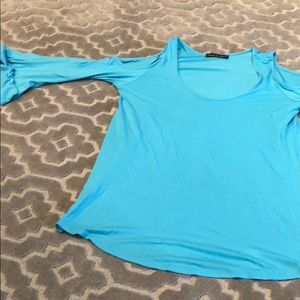 Fun cold shoulder shirt